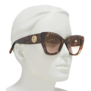 $228 *NEW* F IS FENDI Havana FF 52mm sungla